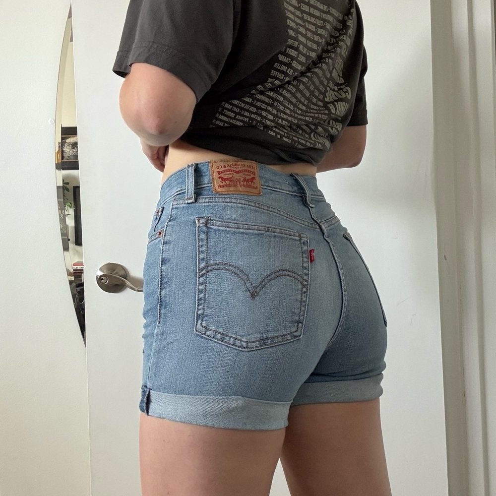 Levi's Wedgie High Waisted Denim Shorts